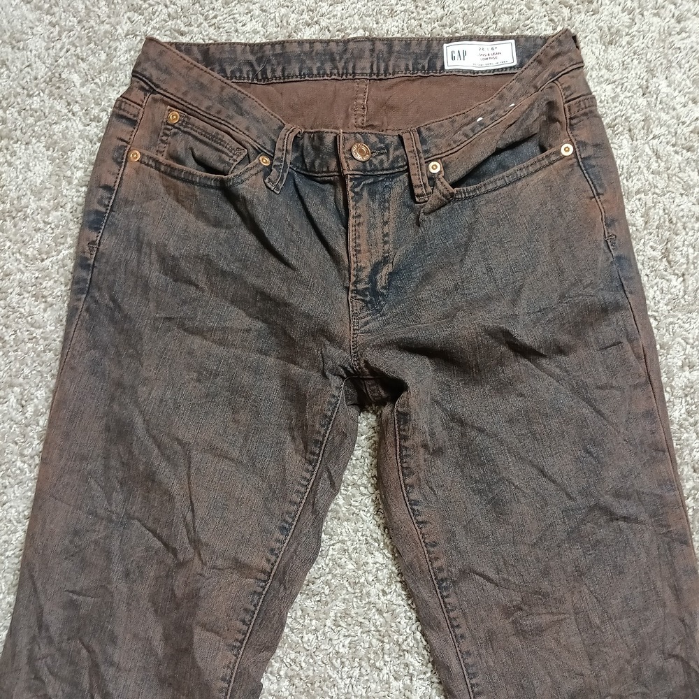GAP Brown Long & Lean Low Rise Bootcut Jeans Women's 28 Regular - Picture 4 of 9